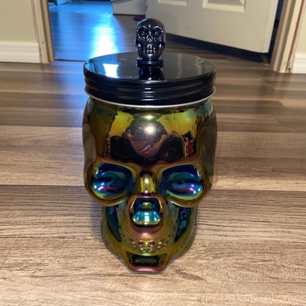 Glass Skeleton Jar